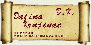 Dafina Krnjinac vizit kartica